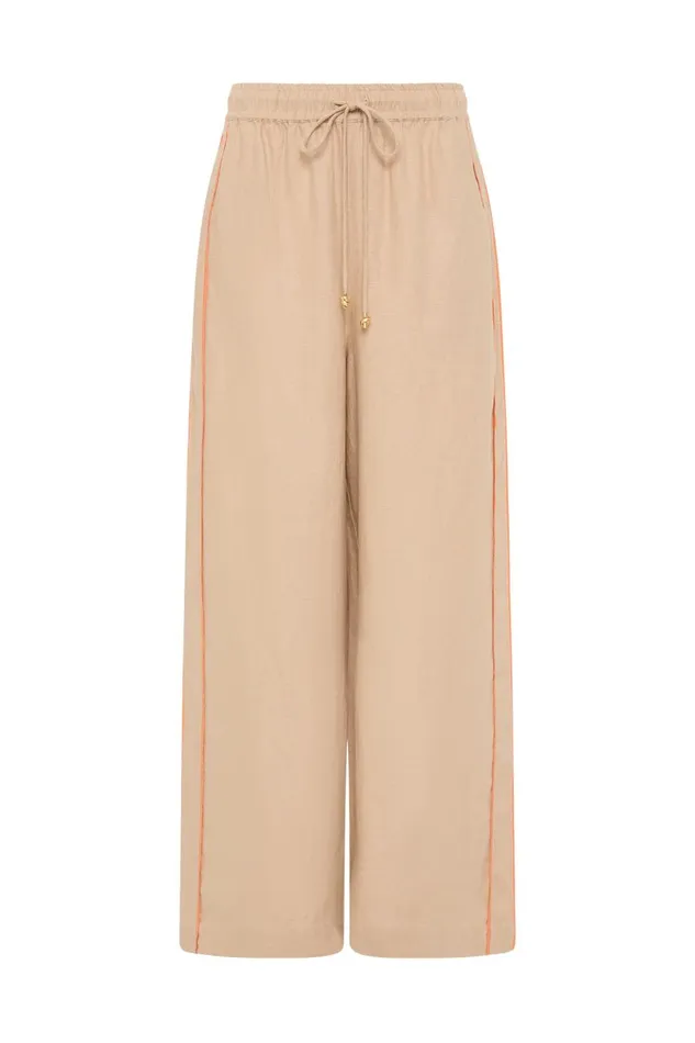 Aje Matching Sets Drawn Washed Linen Pant Warm Taupe 8211 Women