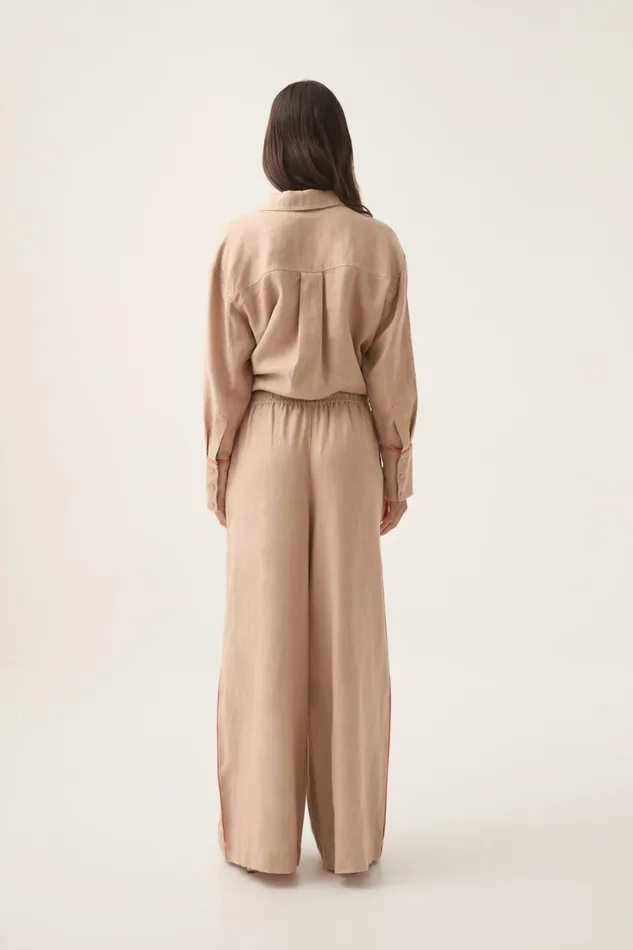 Aje Matching Sets Drawn Washed Linen Pant Warm Taupe 8211 Women