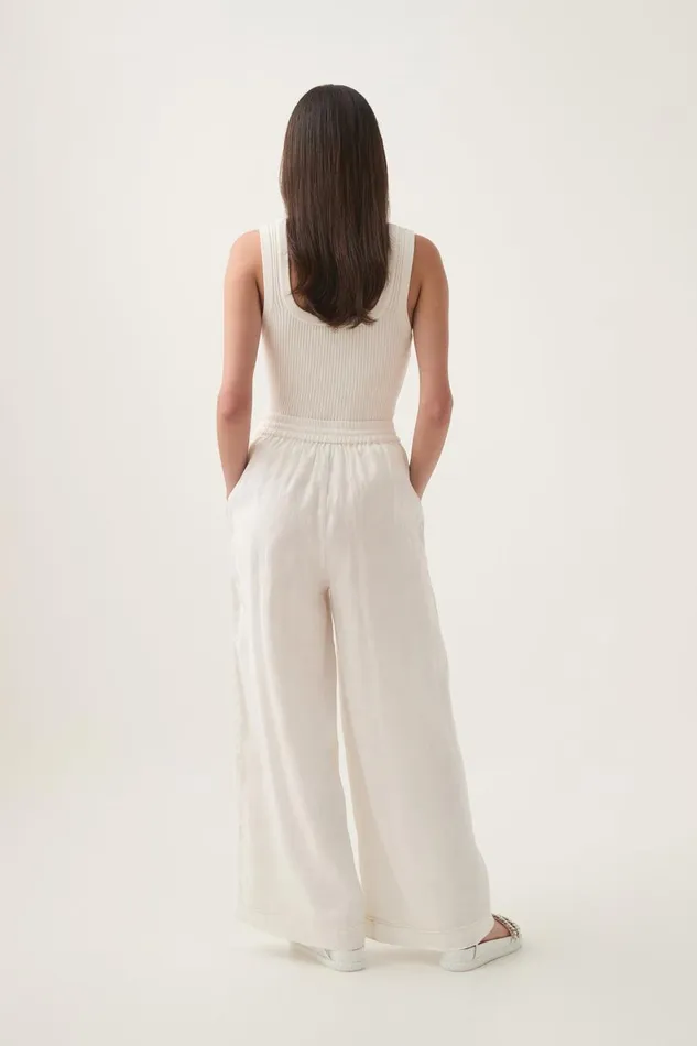 Aje Matching Sets Imogen Logo Linen Pant Ivory 8211 Women