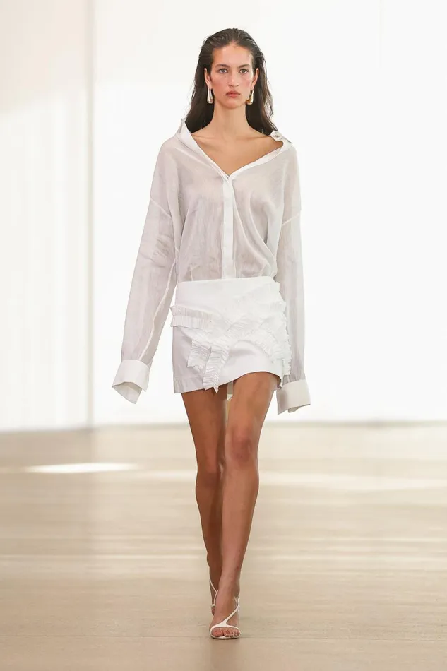 Aje Matching Sets Kendra Frill Mini Skirt Ivory 8211 Women