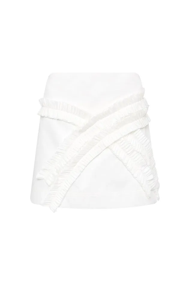 Aje Matching Sets Kendra Frill Mini Skirt Ivory 8211 Women