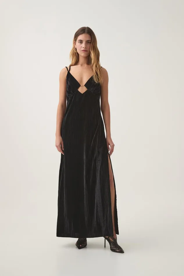 Aje Matching Sets Moonbow Velvet Maxi Dress Black 8211 Women