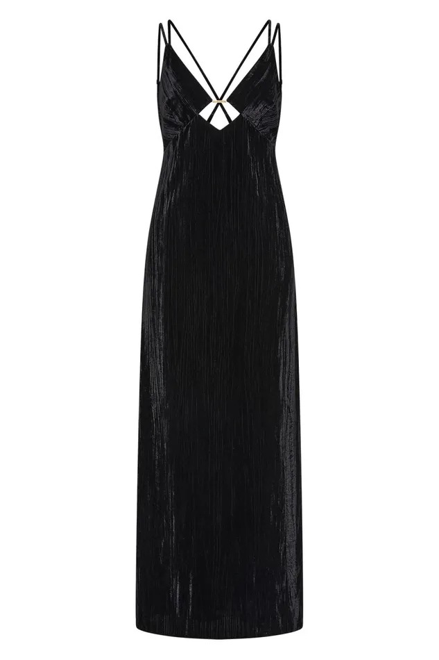 Aje Matching Sets Moonbow Velvet Maxi Dress Black 8211 Women Aje Matching Sets Moonbow Velvet Maxi Dress Black 8211 Women