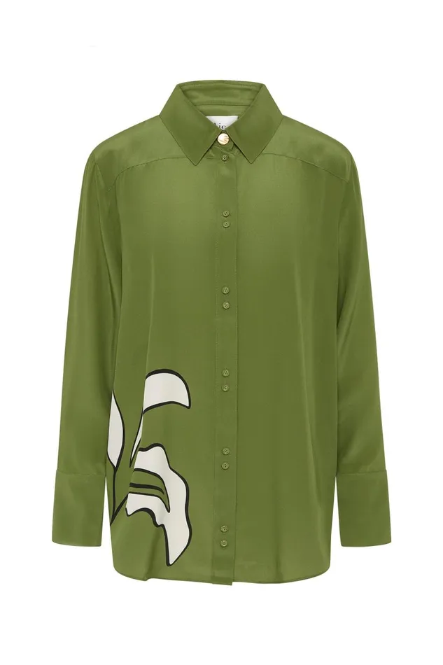 Aje Matching Sets Planetary Silk Oversized Shirt Abstract Fern 8211 Women Aje Matching Sets Planetary Silk Oversized Shirt Abstract Fern 8211 Women