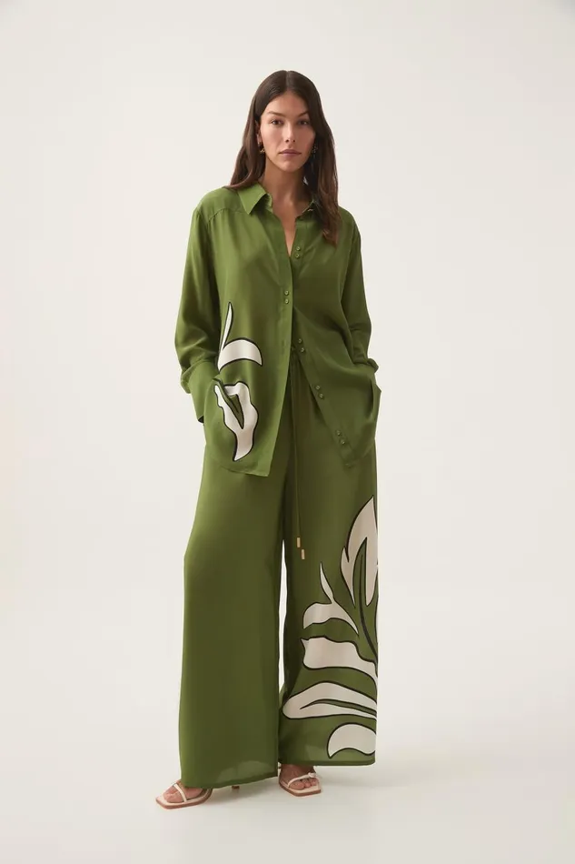 Aje Matching Sets Planetary Silk Oversized Shirt Abstract Fern 8211 Women Aje Matching Sets Planetary Silk Oversized Shirt Abstract Fern 8211 Women