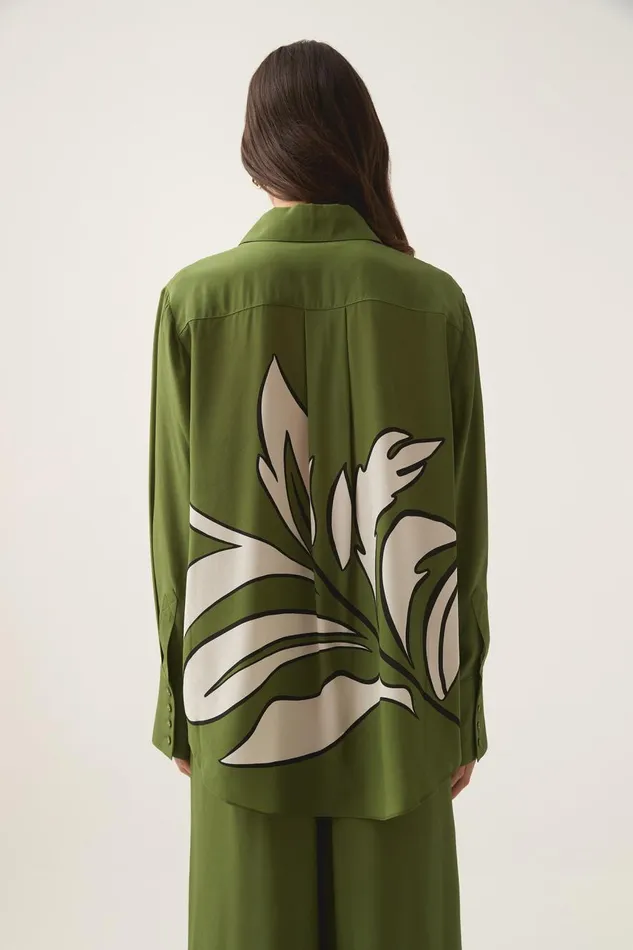 Aje Matching Sets Planetary Silk Oversized Shirt Abstract Fern 8211 Women Aje Matching Sets Planetary Silk Oversized Shirt Abstract Fern 8211 Women