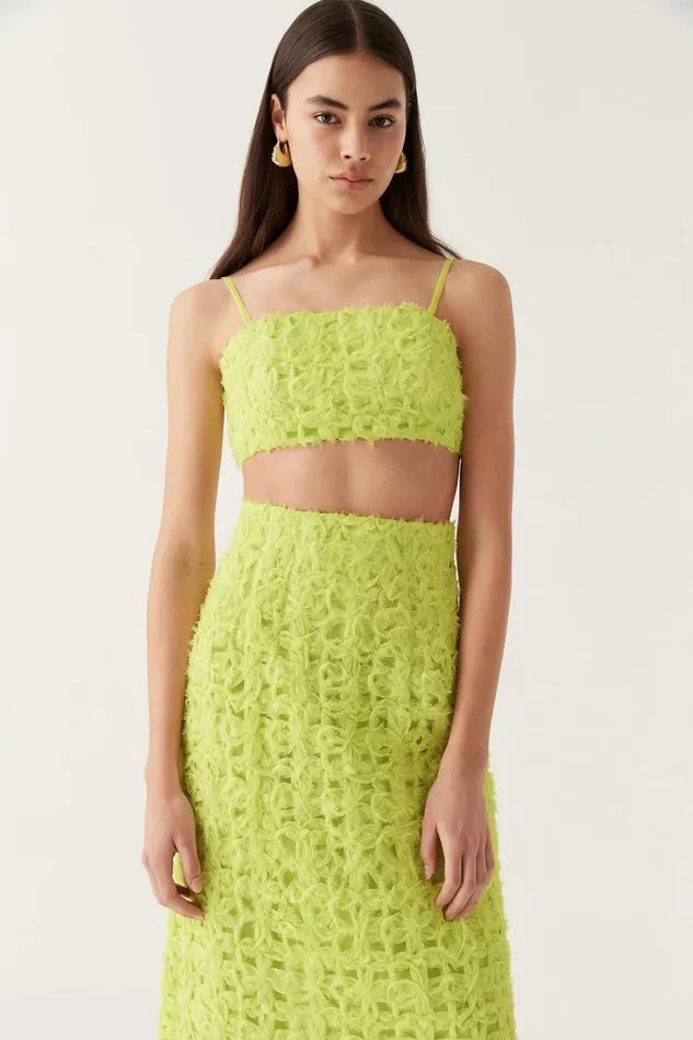 Aje Matching Sets Quintette Textured Bralette Light Lime Green 8211 Women