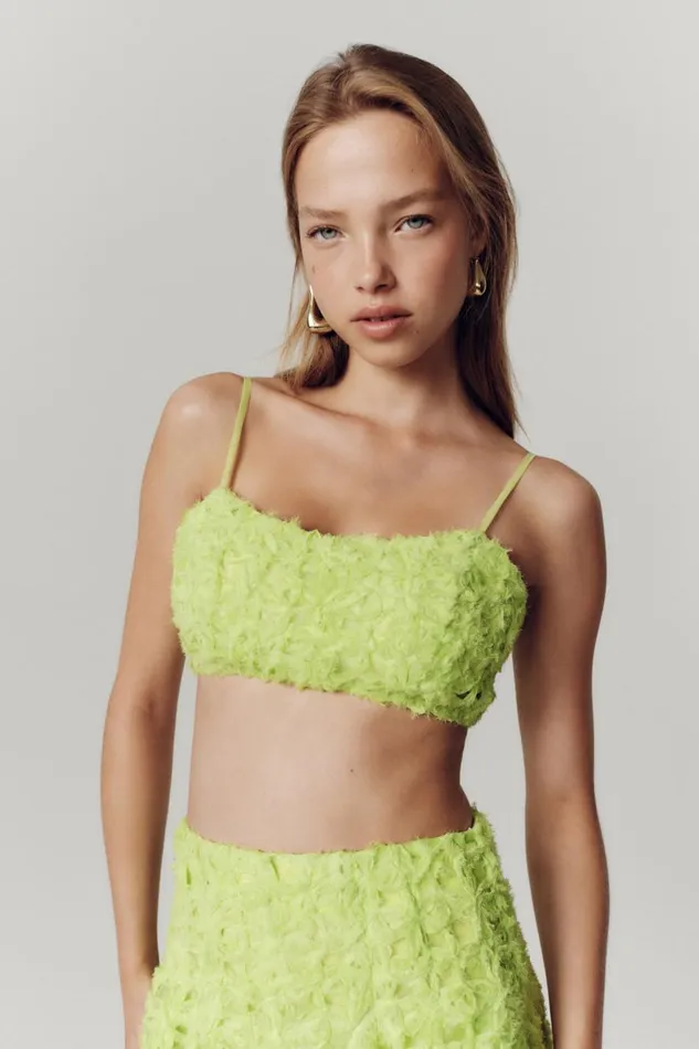 Aje Matching Sets Quintette Textured Bralette Light Lime Green 8211 Women