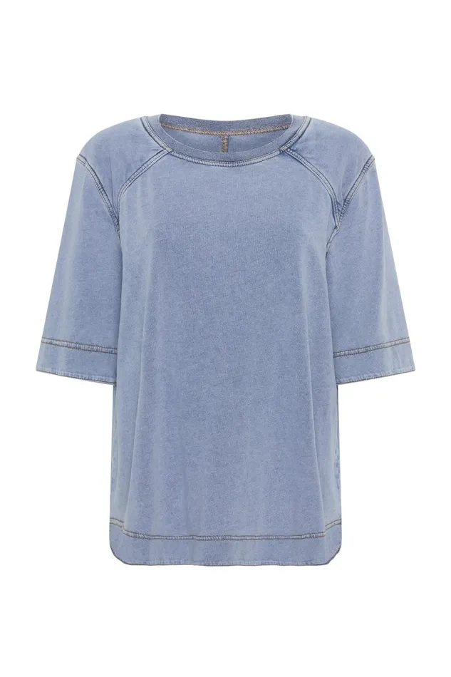 Aje Matching Sets Surreal Denim Overdye Tee Classic Wash 8211 Women