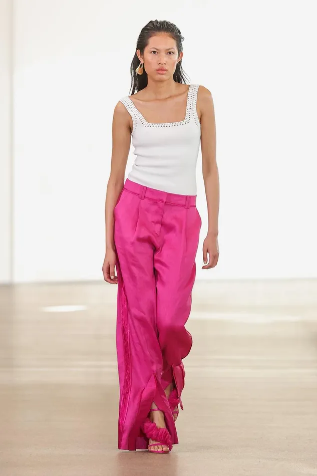 Aje Pants Insight Deconstructed Pant Magenta 8211 Women