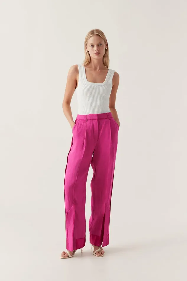 Aje Pants Insight Deconstructed Pant Magenta 8211 Women