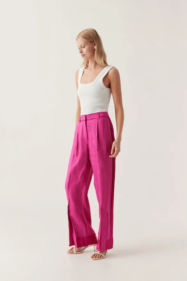 Aje Pants Insight Deconstructed Pant Magenta 8211 Women
