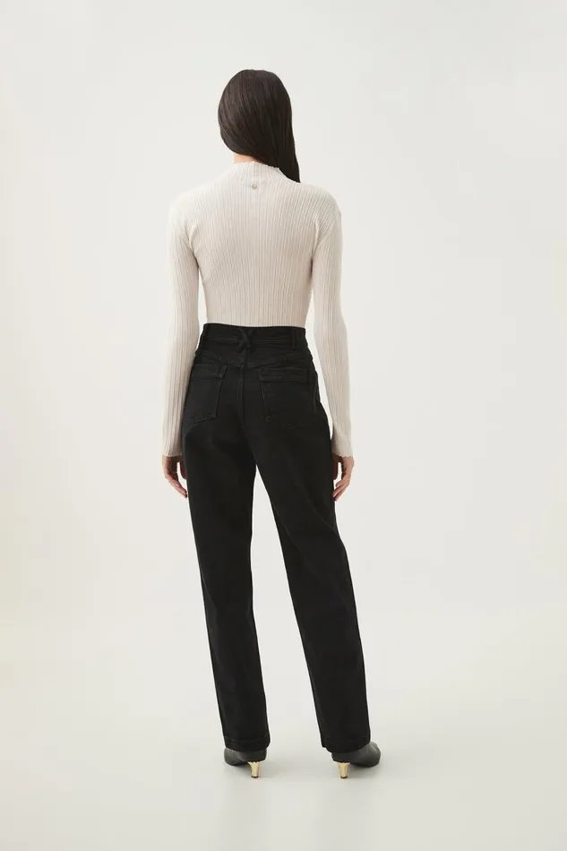 Aje Pants Maya Straight Leg Jeans Black 8211 Women