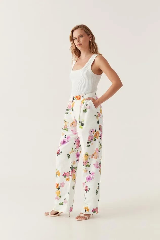 Aje Pants Portray Relaxed Pant Scattered Floral 8211 Women