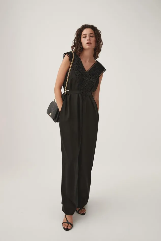 Aje Playsuits and Jumpsuits Spirit Belted Jumpsuit Black 8211 Women