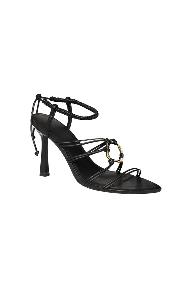 Aje Shoes Mirage Leather Strappy Heel Black 8211 Women