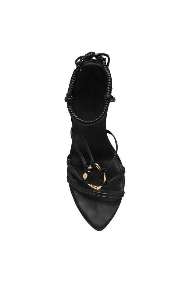 Aje Shoes Mirage Leather Strappy Heel Black 8211 Women