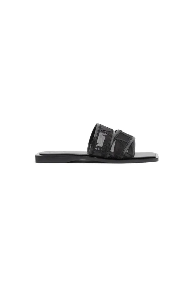 Aje Shoes Reed Sheer Logo Slide Black 8211 Women