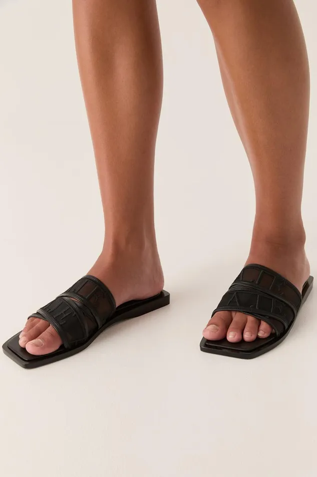 Aje Shoes Reed Sheer Logo Slide Black 8211 Women Aje Shoes Reed Sheer Logo Slide Black 8211 Women