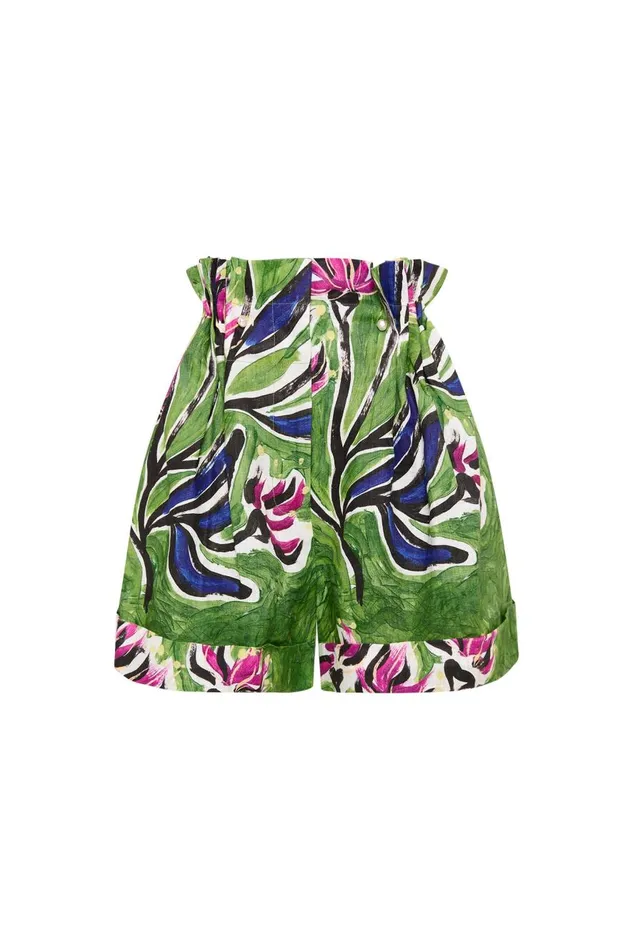 Aje Shorts Eden Paper Bag Short Native Gumnut Floral 8211 Women