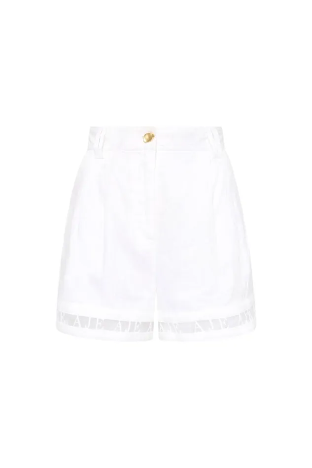 Aje Shorts Reframe Logo Short Ivory 8211 Women