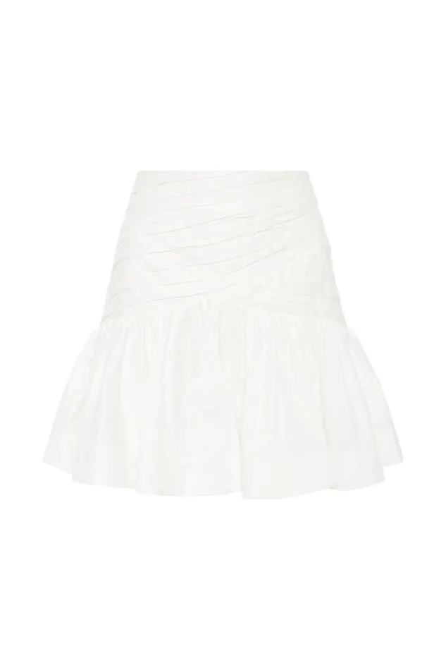 Aje Skirts Carrie Ruched Mini Skirt Ivory 8211 Women