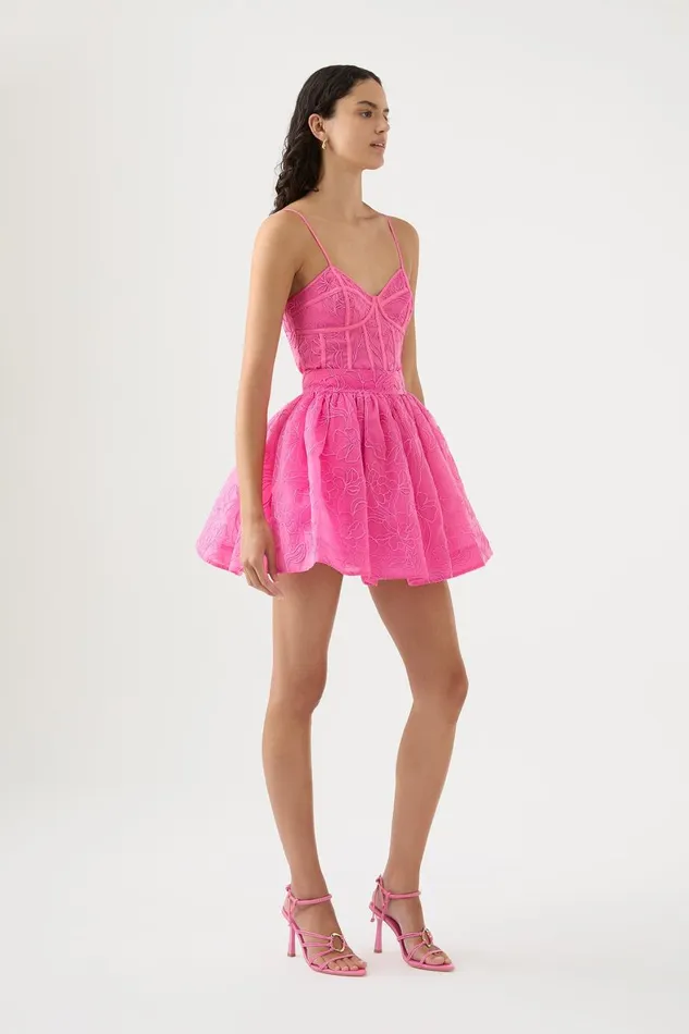 Aje Skirts Evangeline Cornelli Mini Skirt Protea Pink 8211 Women