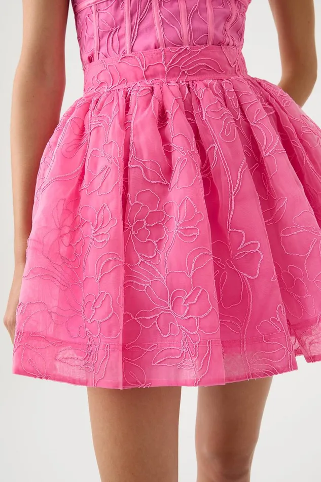 Aje Skirts Evangeline Cornelli Mini Skirt Protea Pink 8211 Women