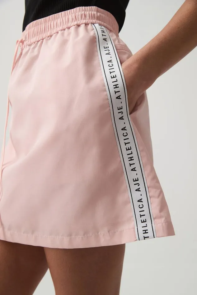 Aje Skirts Logo Mini Skirt Blush Pink 8211 Women Aje Skirts Logo Mini Skirt Blush Pink 8211 Women
