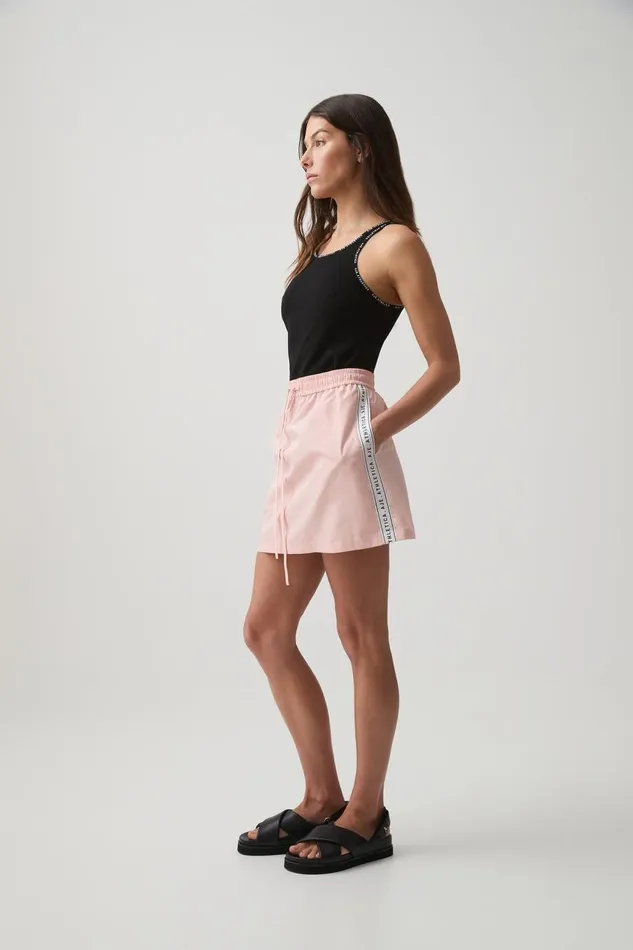 Aje Skirts Logo Mini Skirt Blush Pink 8211 Women Aje Skirts Logo Mini Skirt Blush Pink 8211 Women