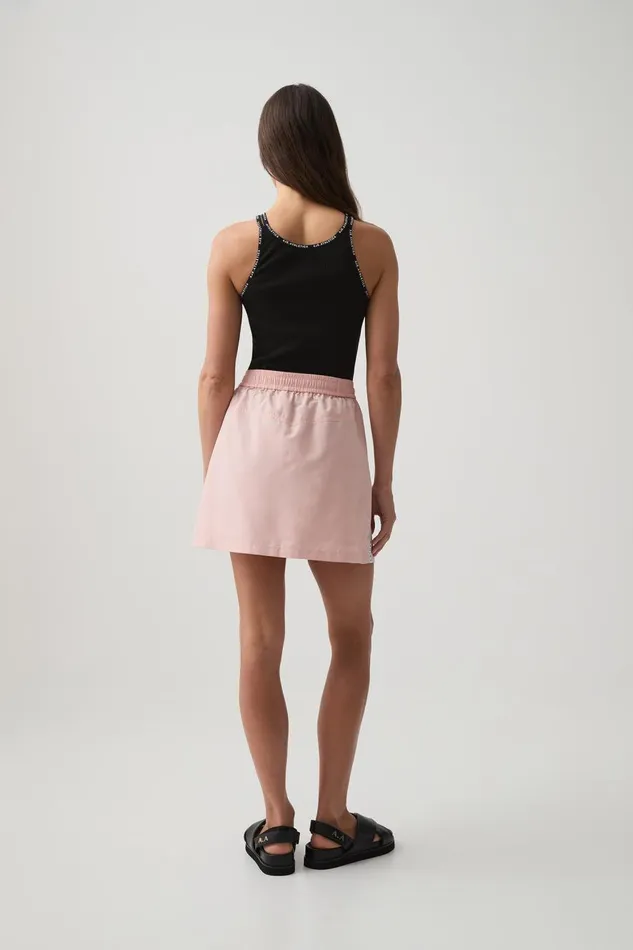 Aje Skirts Logo Mini Skirt Blush Pink 8211 Women Aje Skirts Logo Mini Skirt Blush Pink 8211 Women