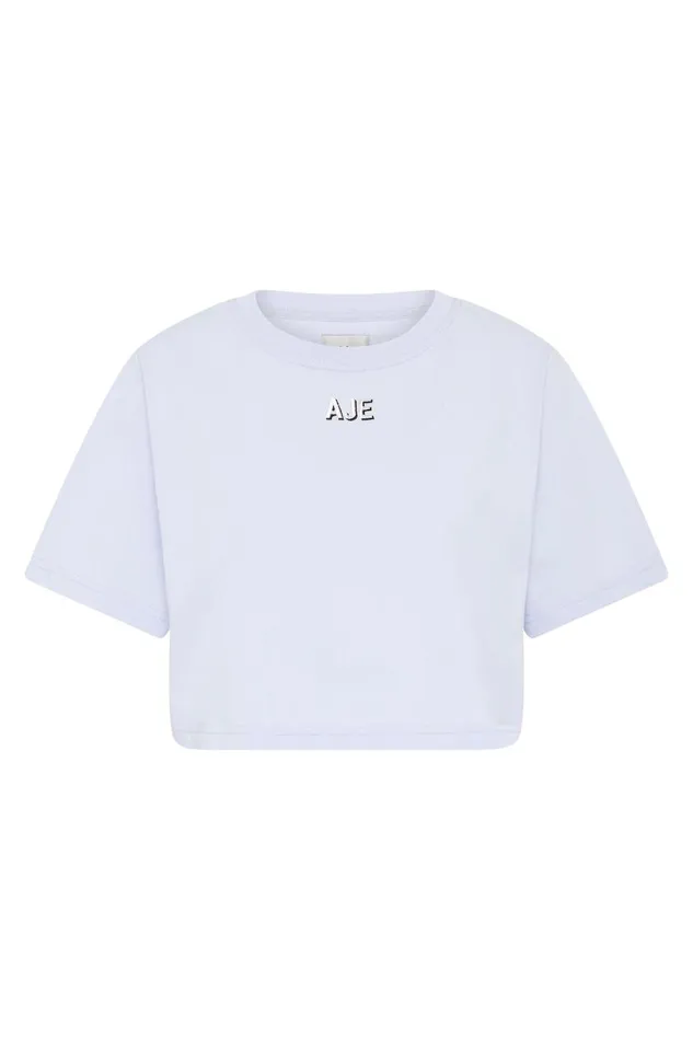 Aje Tees Beam Embroidered Logo Tee Soft Sky 8211 Women
