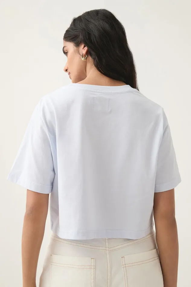 Aje Tees Beam Embroidered Logo Tee Soft Sky 8211 Women