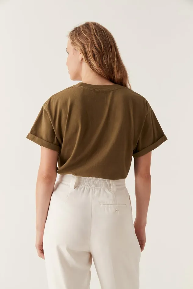 Aje Tees Karma Embellished Tee Deep Olive 8211 Women