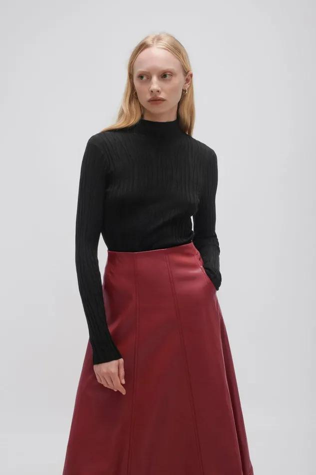 Aje Tops Evie Textured Knit Top Black 8211 Women