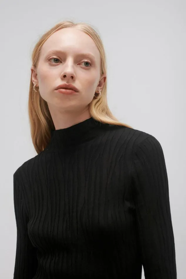 Aje Tops Evie Textured Knit Top Black 8211 Women