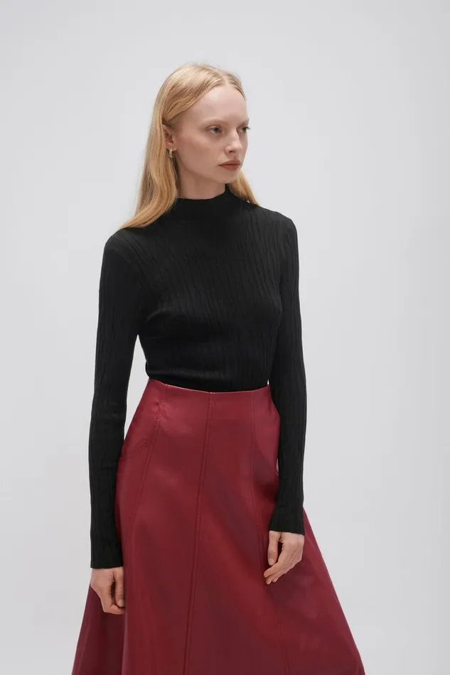 Aje Tops Evie Textured Knit Top Black 8211 Women