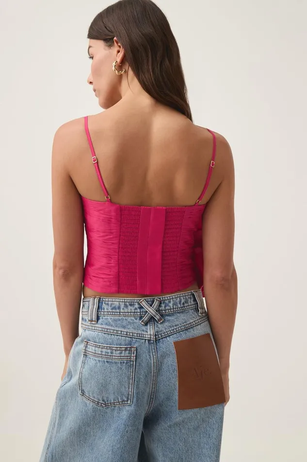 Aje Tops Potion Spiral Top Rich Magenta 8211 Women