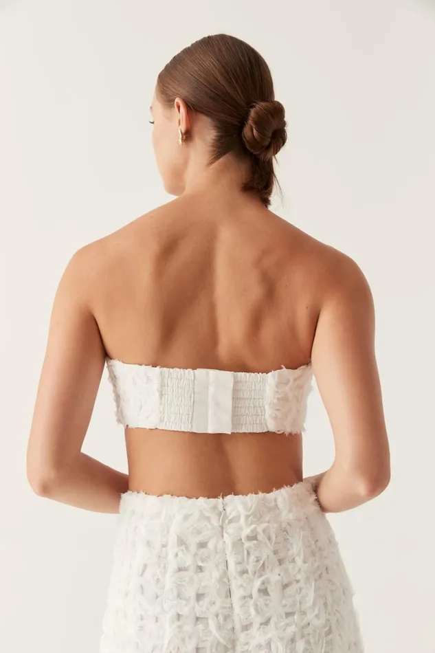 Aje Tops Quintette Textured Bralette Ivory 8211 Women Aje Tops Quintette Textured Bralette Ivory 8211 Women