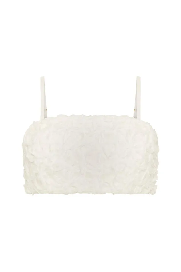 Aje Tops Quintette Textured Bralette Ivory 8211 Women Aje Tops Quintette Textured Bralette Ivory 8211 Women