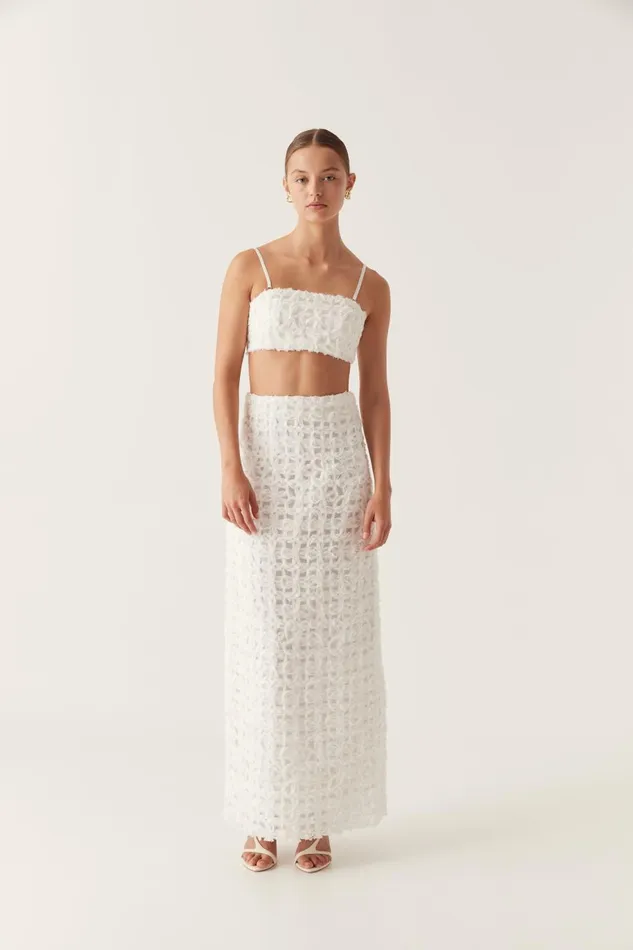 Aje Tops Quintette Textured Bralette Ivory 8211 Women Aje Tops Quintette Textured Bralette Ivory 8211 Women