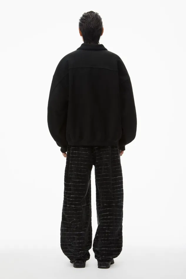 Alexander Wang Bottoms Men Crocodile Jacquard Velour Track Pants