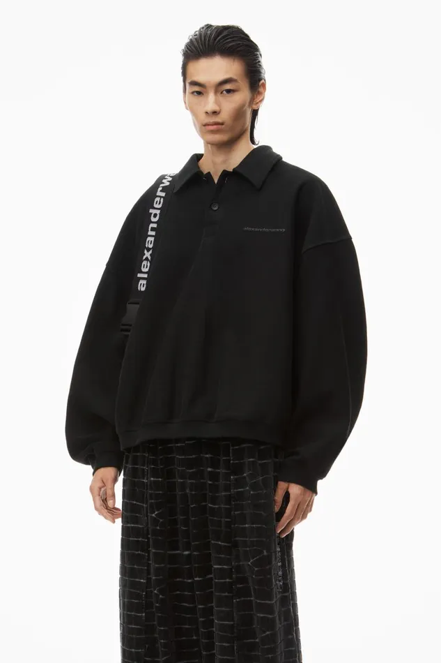 Alexander Wang Bottoms Men Crocodile Jacquard Velour Track Pants