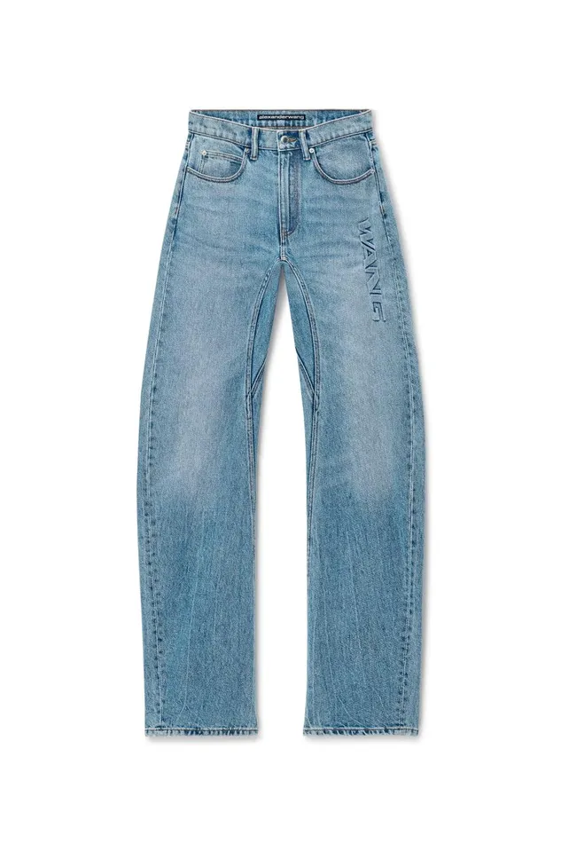 Alexander Wang Denim Women Articulated Denim Jeans With HighFrequency Logo