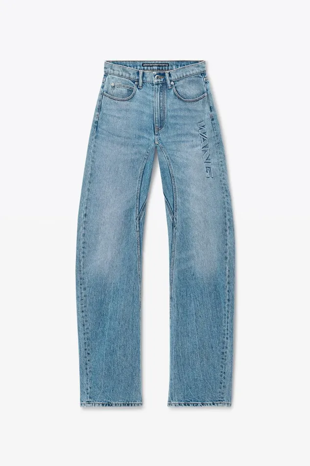 Alexander Wang Denim Women Articulated Denim Jeans With HighFrequency Logo