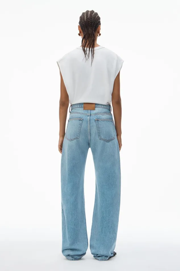 Alexander Wang Denim Women Articulated Denim Jeans With HighFrequency Logo
