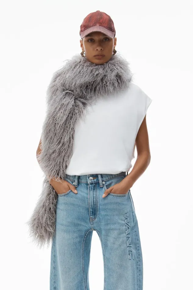 Alexander Wang Denim Women Articulated Denim Jeans With HighFrequency Logo