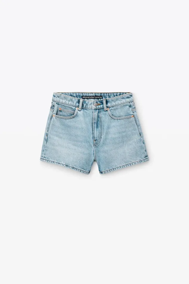 Alexander Wang Denim Women CutOut High Rise Shorty In Denim