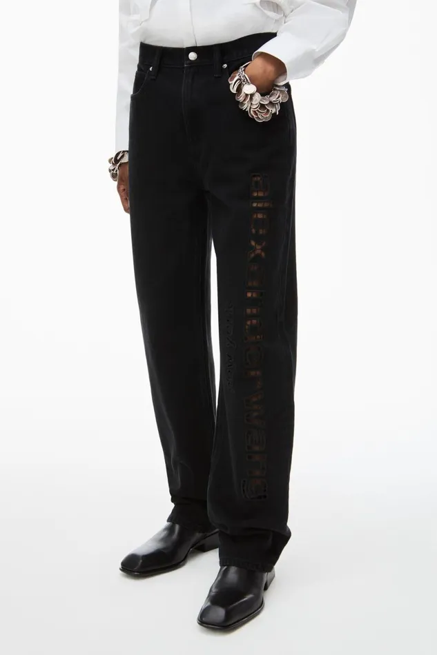 Alexander Wang Denim Women Ez CutOut Logo Jeans