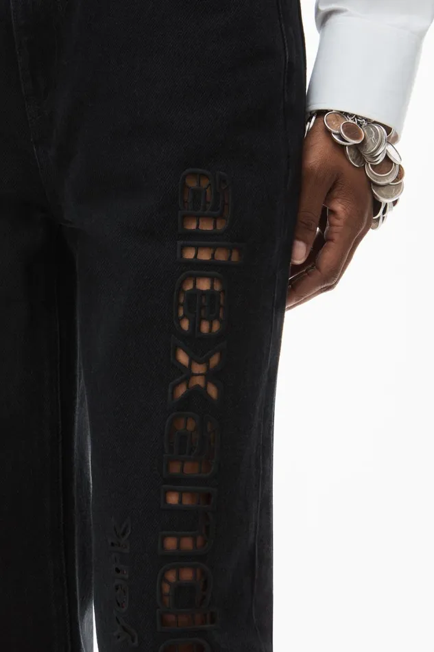 Alexander Wang Denim Women Ez CutOut Logo Jeans